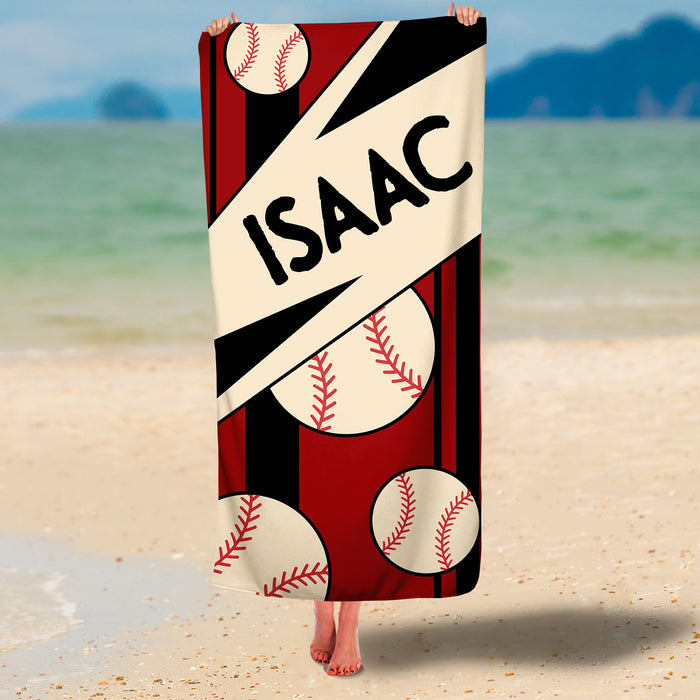 Personalized Baseball Premium Beach/Pool Towel