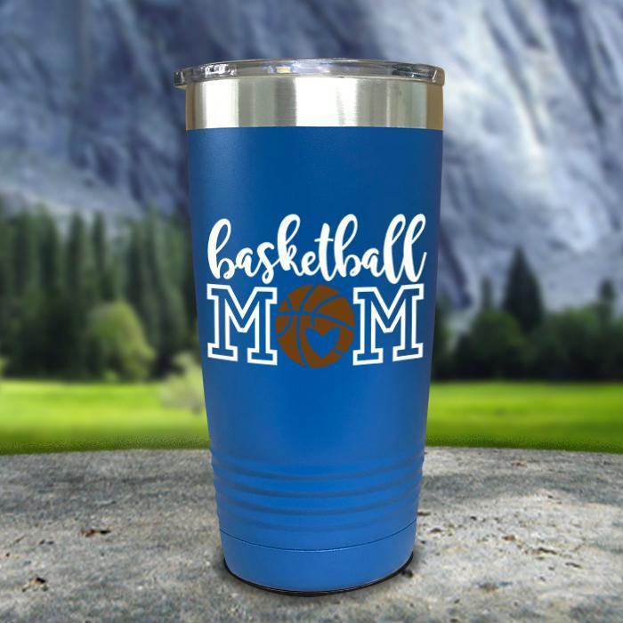 Basketball Mom Color Printed Tumblers Tumbler Nocturnal Coatings 20oz Tumbler Blue 