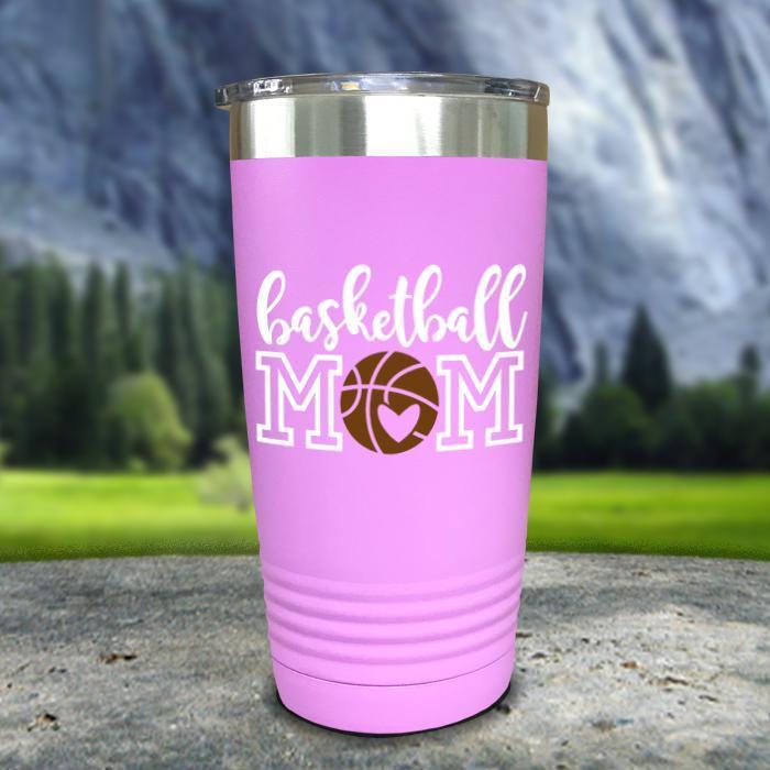 Basketball Mom Color Printed Tumblers Tumbler Nocturnal Coatings 20oz Tumbler Lavender 