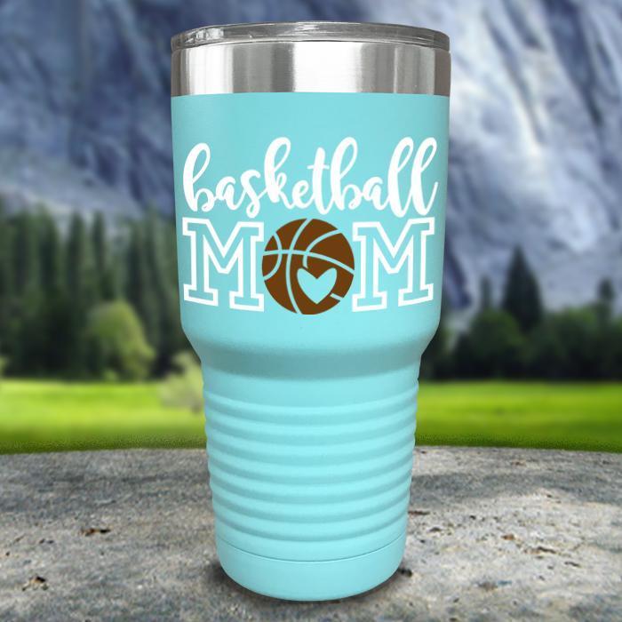 Basketball Mom Color Printed Tumblers Tumbler Nocturnal Coatings 30oz Tumbler Mint 