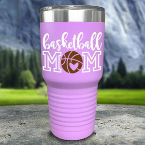 Basketball Mom Color Printed Tumblers Tumbler Nocturnal Coatings 30oz Tumbler Lavender 