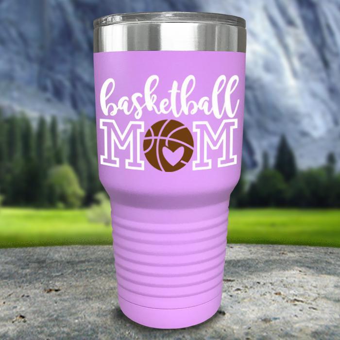 Basketball Mom Color Printed Tumblers Tumbler Nocturnal Coatings 30oz Tumbler Lavender 