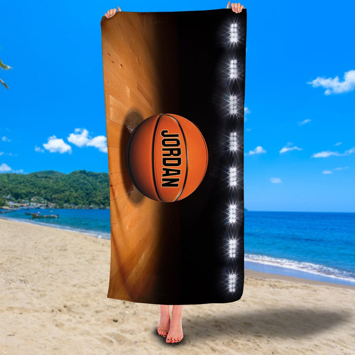 Personalized Basketball Premium Beach/Pool Towel