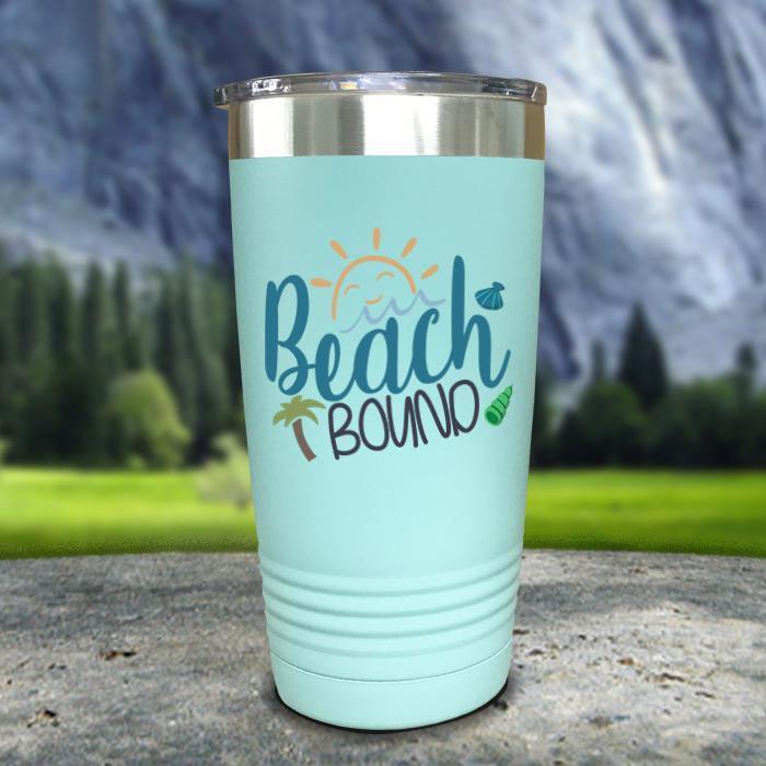 Beach Bound Color Printed Tumblers Tumbler Nocturnal Coatings 20oz Tumbler Mint 