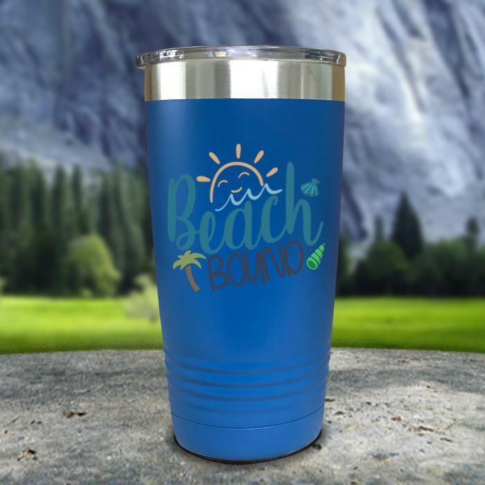 Beach Bound Color Printed Tumblers Tumbler Nocturnal Coatings 20oz Tumbler Blue 