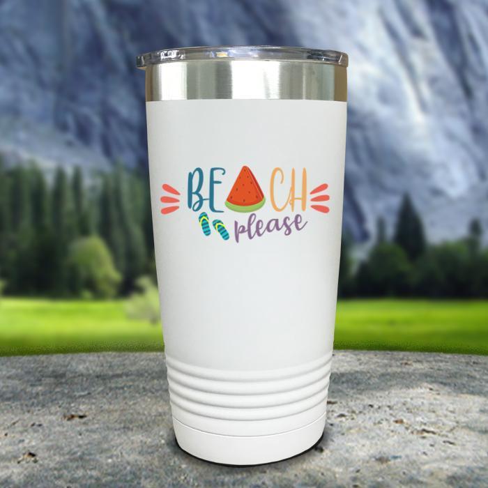 Beach Please Color Printed Tumblers Tumbler Nocturnal Coatings 