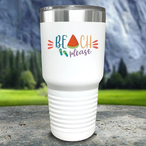 Beach Please Color Printed Tumblers Tumbler Nocturnal Coatings 