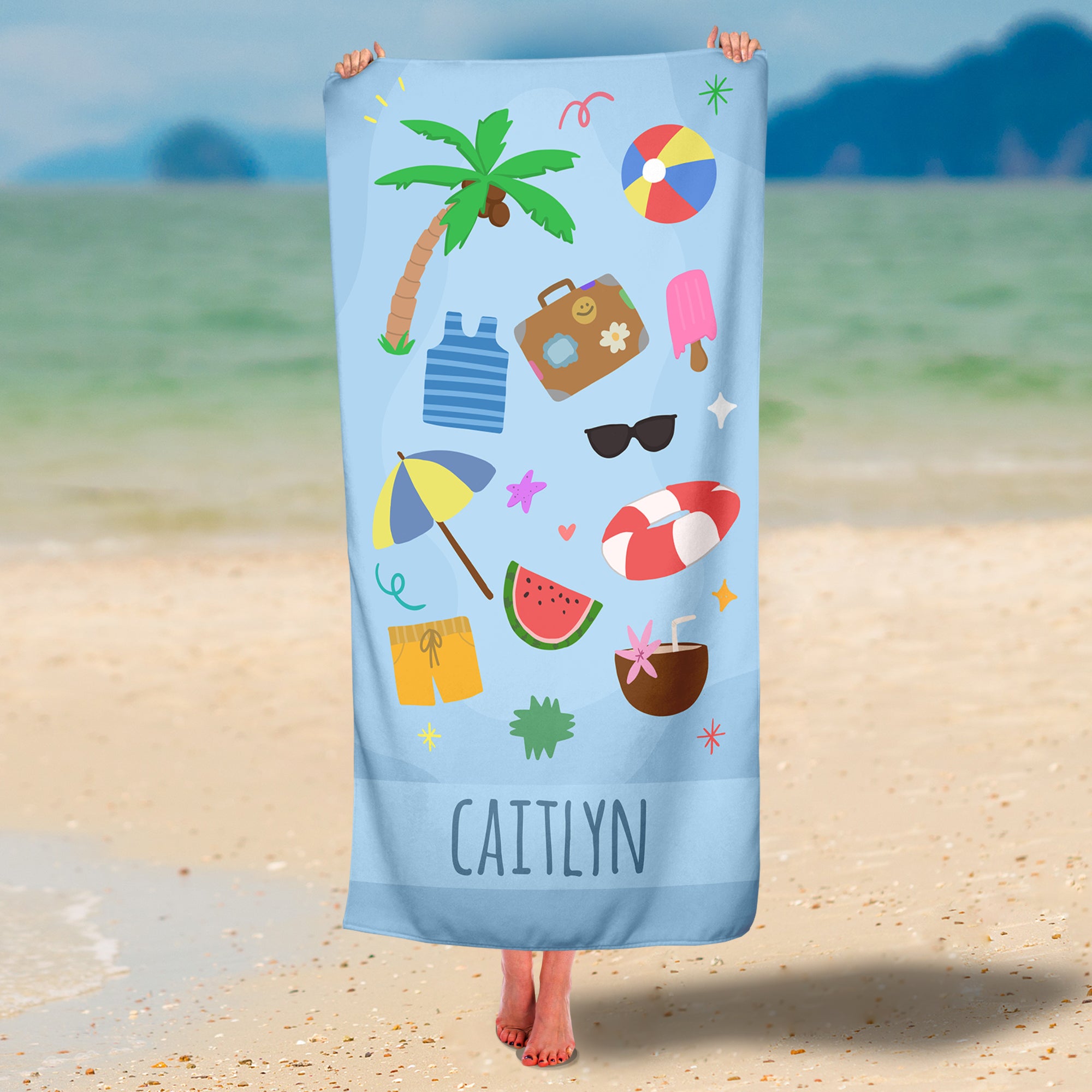 Personalized Beach Things Premium Beach/Pool Towel