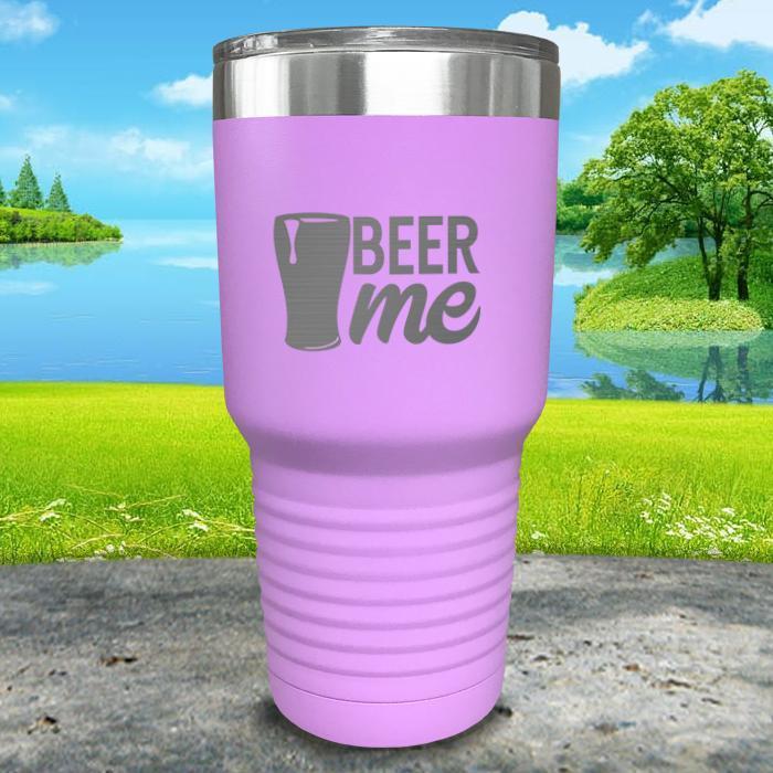 Beer Me Engraved Tumbler Tumbler ZLAZER 30oz Tumbler Lavender 