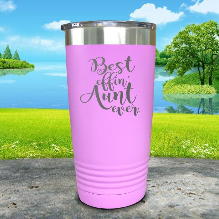 Best Effin Aunt Ever Engraved Tumbler Tumbler ZLAZER 20oz Tumbler Lavender 