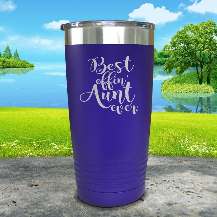 Best Effin Aunt Ever Engraved Tumbler Tumbler ZLAZER 20oz Tumbler Royal Purple 