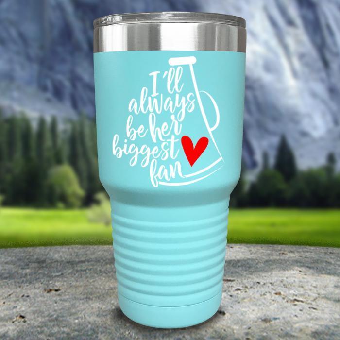 Cheer Always Biggest Fan Color Printed Tumblers Tumbler Nocturnal Coatings 30oz Tumbler Mint 