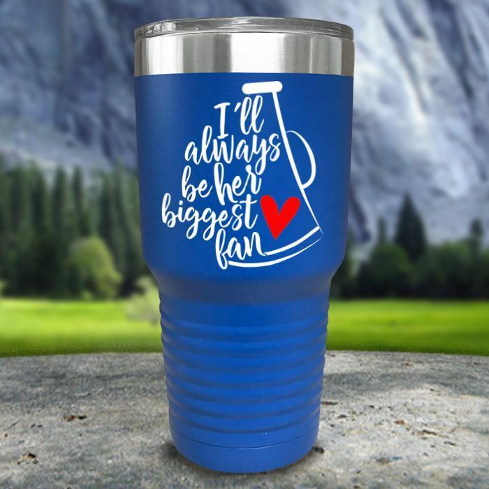 Cheer Always Biggest Fan Color Printed Tumblers Tumbler Nocturnal Coatings 30oz Tumbler Blue 