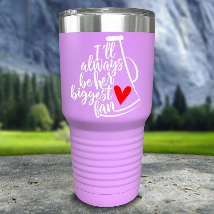 Cheer Always Biggest Fan Color Printed Tumblers Tumbler Nocturnal Coatings 30oz Tumbler Lavender 