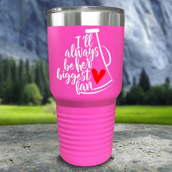 Cheer Always Biggest Fan Color Printed Tumblers Tumbler Nocturnal Coatings 30oz Tumbler Pink 