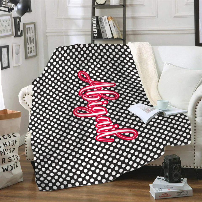 Polka Dots Personalized Blankets