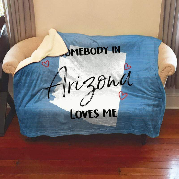 Somebody Loves Me (CUSTOM) Cozy Fleece Blankets