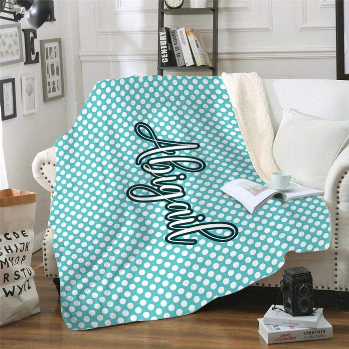 Polka Dots Personalized Blankets