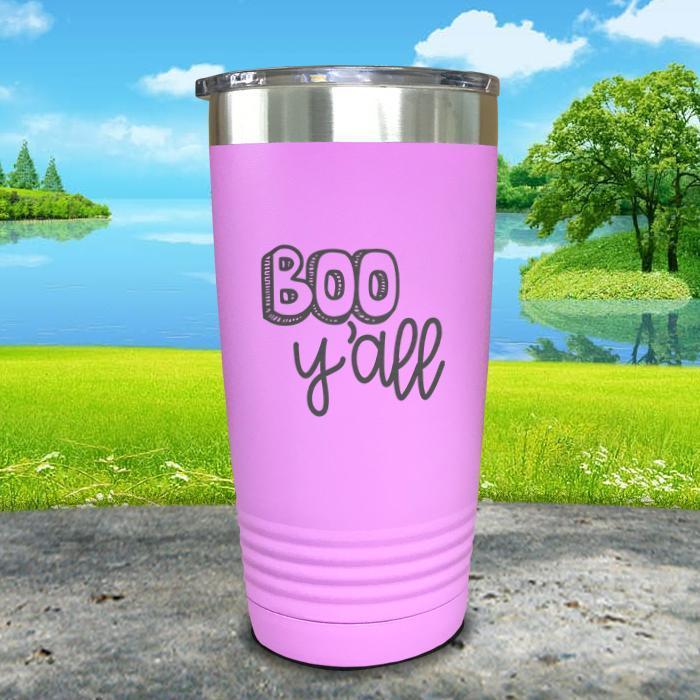 Boo Y'all Engraved Tumbler Tumbler ZLAZER 20oz Tumbler Lavender 