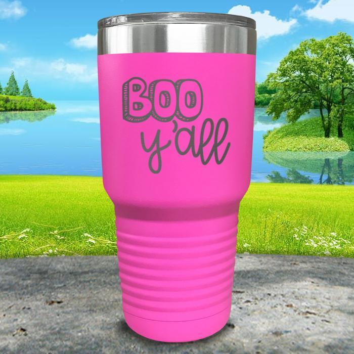 Boo Y'all Engraved Tumbler Tumbler ZLAZER 30oz Tumbler Pink 