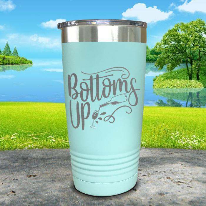 Bottoms Up Engraved Tumbler Tumbler ZLAZER 20oz Tumbler Mint 