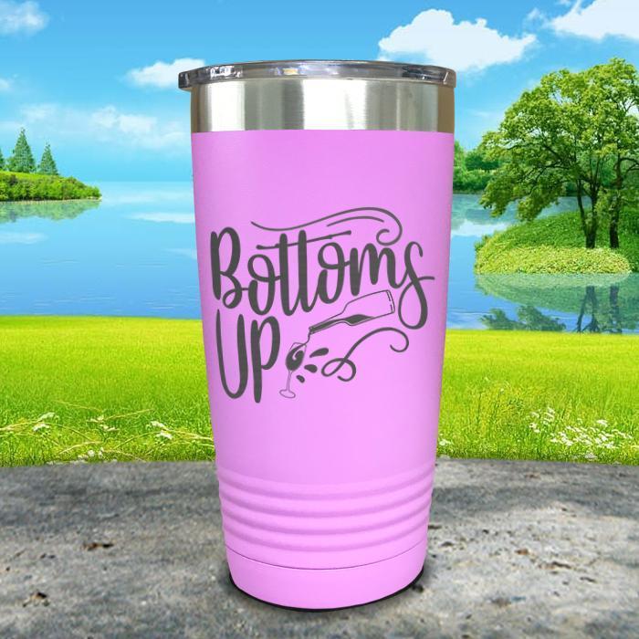 Bottoms Up Engraved Tumbler Tumbler ZLAZER 20oz Tumbler Lavender 