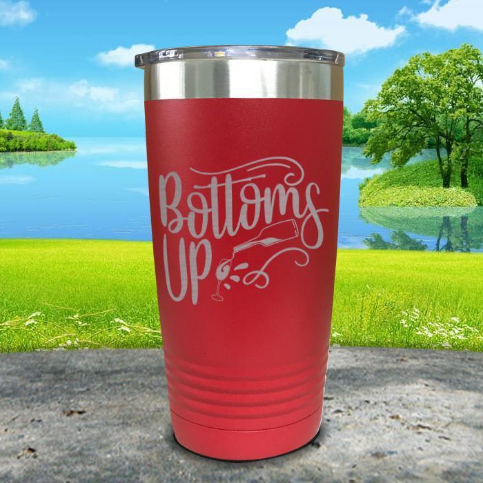 Bottoms Up Engraved Tumbler Tumbler ZLAZER 20oz Tumbler Red 