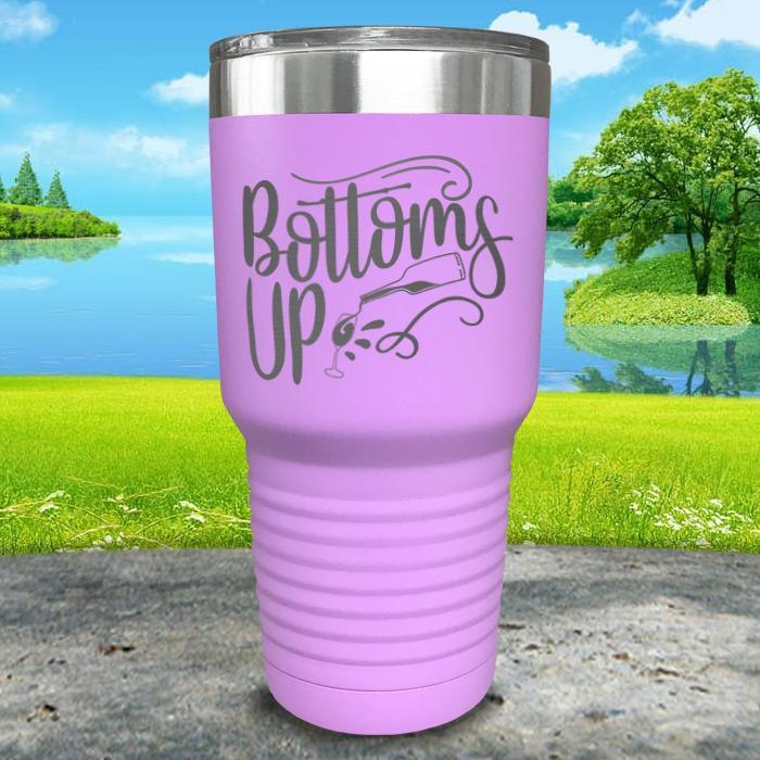 Bottoms Up Engraved Tumbler Tumbler ZLAZER 30oz Tumbler Lavender 