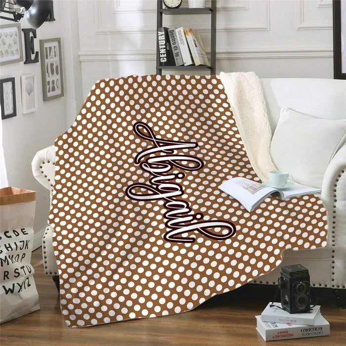 Polka Dots Personalized Blankets