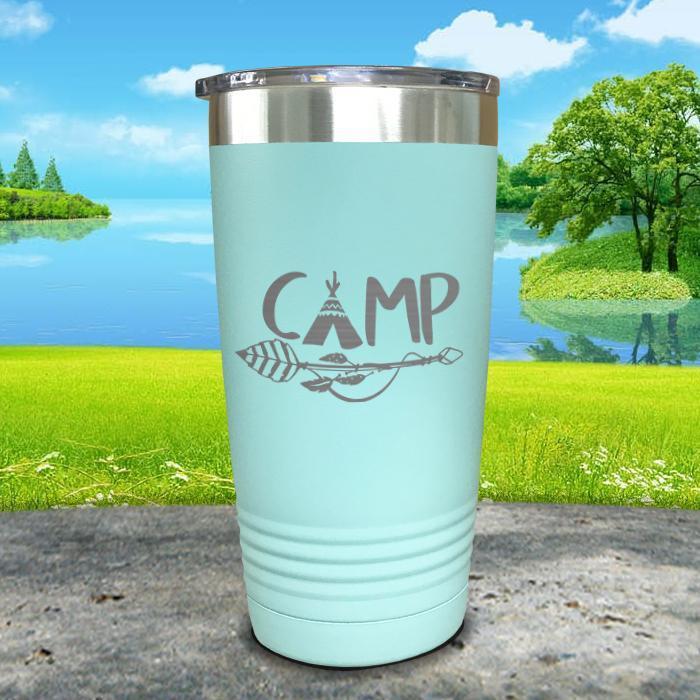 Camp Engraved Tumbler Tumbler ZLAZER 20oz Tumbler Mint 