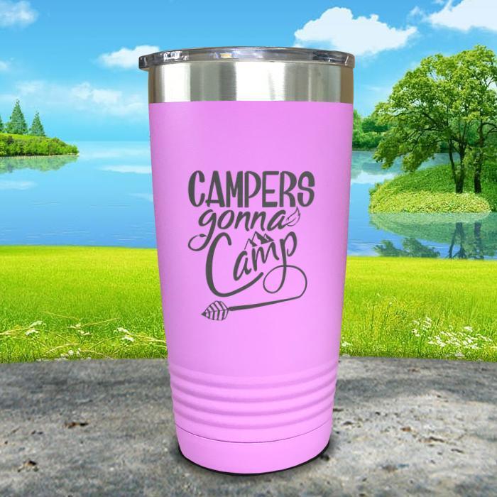 Campers Gonna Camp Engraved Tumbler Tumbler ZLAZER 