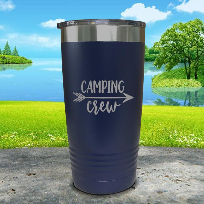 Camping Crew Engraved Tumbler Tumbler Nocturnal Coatings 20oz Tumbler Navy 