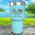 Camping Is My Happy Place Engraved Tumbler Tumbler ZLAZER 30oz Tumbler Mint 