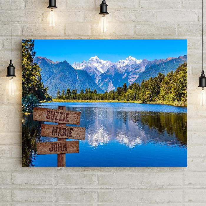 Blue Lake Personalized Premium Canvas