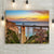 Bixby Creek Bridge, Big Sur California West Coast Highway, High Sierra Nevada Mountain Sunset Landscape Photo Print on Custom Canval Wall Artwork Personalized with Crossroads Navigation Carved Wooden Sign overlooking Pacific Ocean