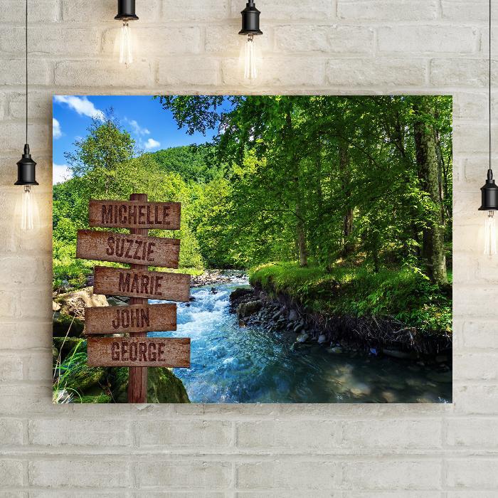 Woods Stream Personalized Premium Canvas