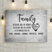 Personalized Family Wall Art. Canvas Print Home Decor. Family A little bit of crazy, a little bit of loud, a whole lot of love, customized with family member names. Neutral decor.