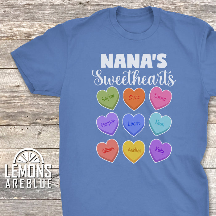 Grandparents Sweethearts Personalized Premium Tees