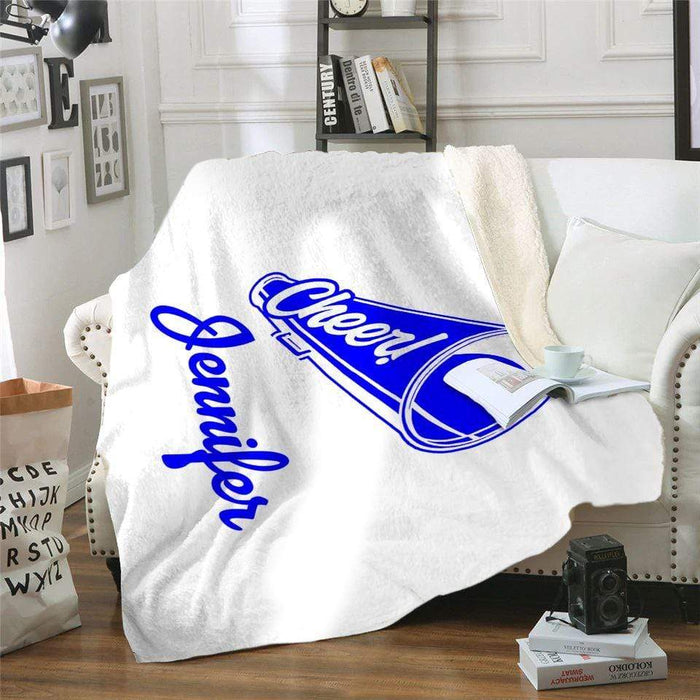 Cheerleader Personalized Sherpa Blanket Blankets Lemons Are Blue 