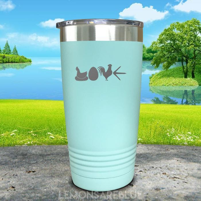 Chicken Love Engraved Tumbler Tumbler ZLAZER 20oz Tumbler Mint 