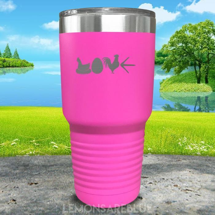 Chicken Love Engraved Tumbler Tumbler ZLAZER 30oz Tumbler Pink 