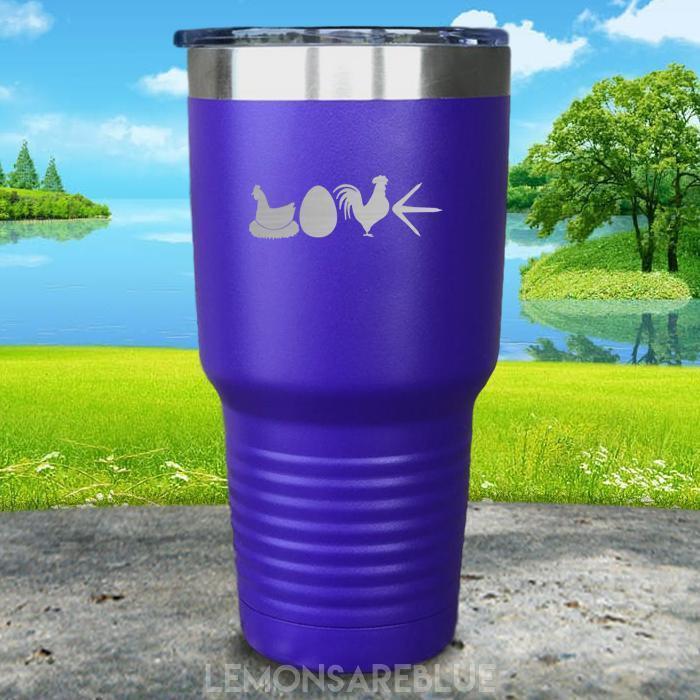 Chicken Love Engraved Tumbler Tumbler ZLAZER 30oz Tumbler Royal Purple 