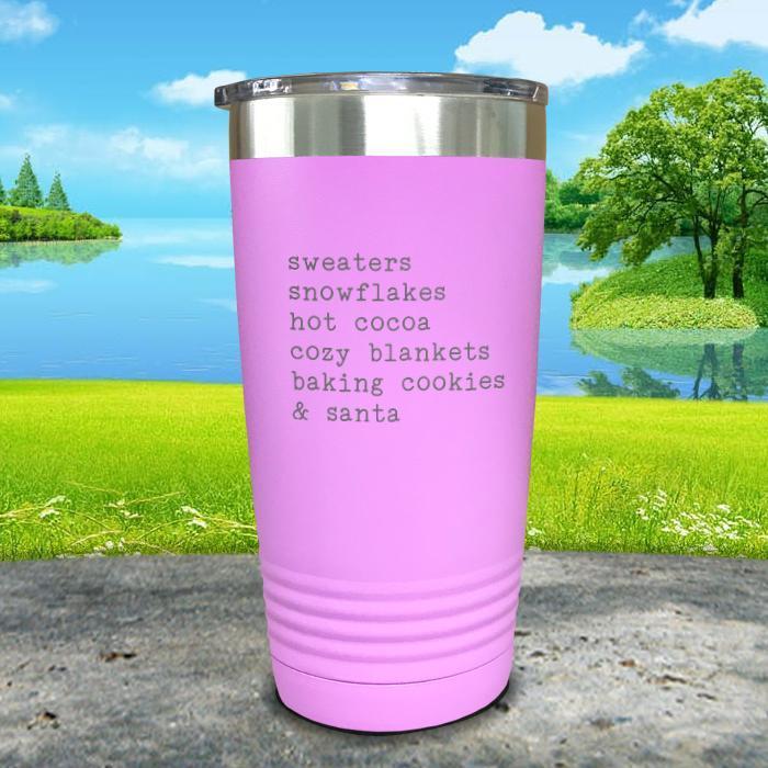 Christmas Words 5 Engraved Tumbler Tumbler ZLAZER 20oz Tumbler Lavender 