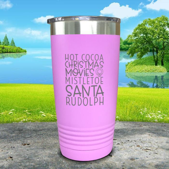 Christmas Words 2 Engraved Tumbler Tumbler ZLAZER 20oz Tumbler Lavender 