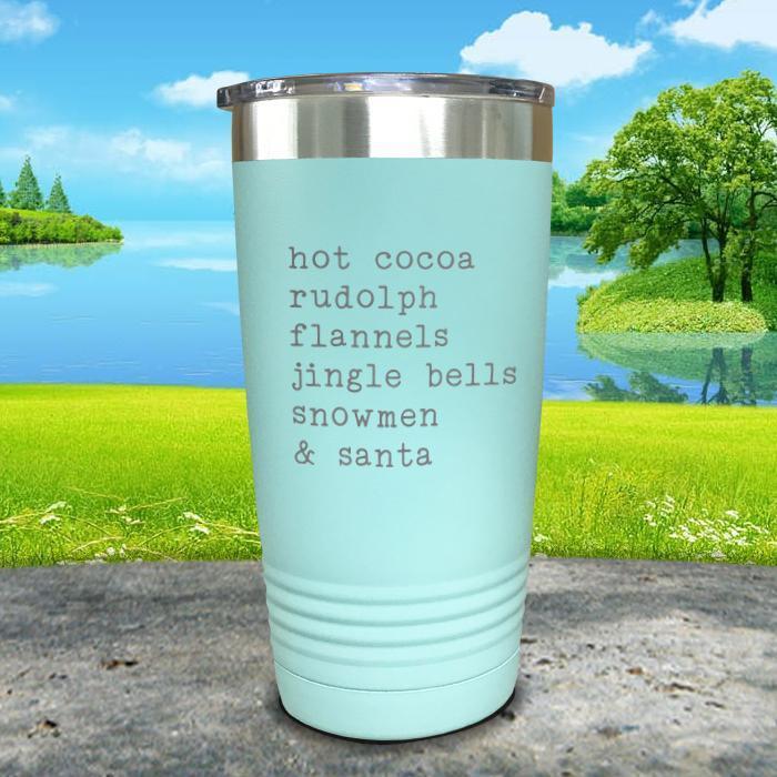 Christmas Words 3 Engraved Tumbler Tumbler ZLAZER 20oz Tumbler Mint 