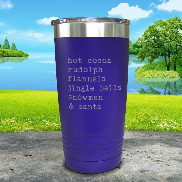 Christmas Words 3 Engraved Tumbler Tumbler ZLAZER 20oz Tumbler Royal Purple 