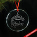 Princess Crown CUSTOM Engraved Glass Ornament Ornament ZLAZER Circle Ornament 