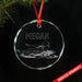 Swimming CUSTOM Engraved Glass Ornament Ornament ZLAZER Circle Ornament 