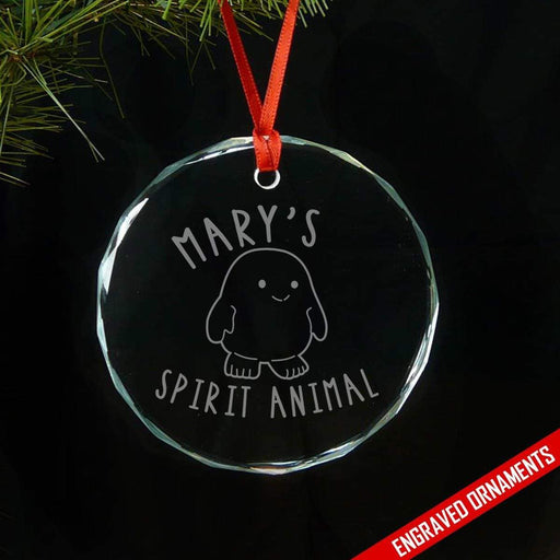 Adipose CUSTOM Engraved Glass Ornament Ornament ZLAZER Circle Ornament 