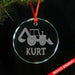 Truck CUSTOM Engraved Glass Ornament Ornament ZLAZER Circle Ornament 